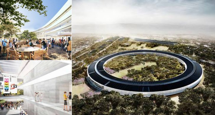 Cupertino, Arkitektur, Iphone, Apple, Högkvarter, Kalifornien